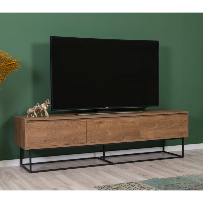 Hanah Home Laxus Takım 20 Juego de Muebles para Sala de Estar Nogal y Negro